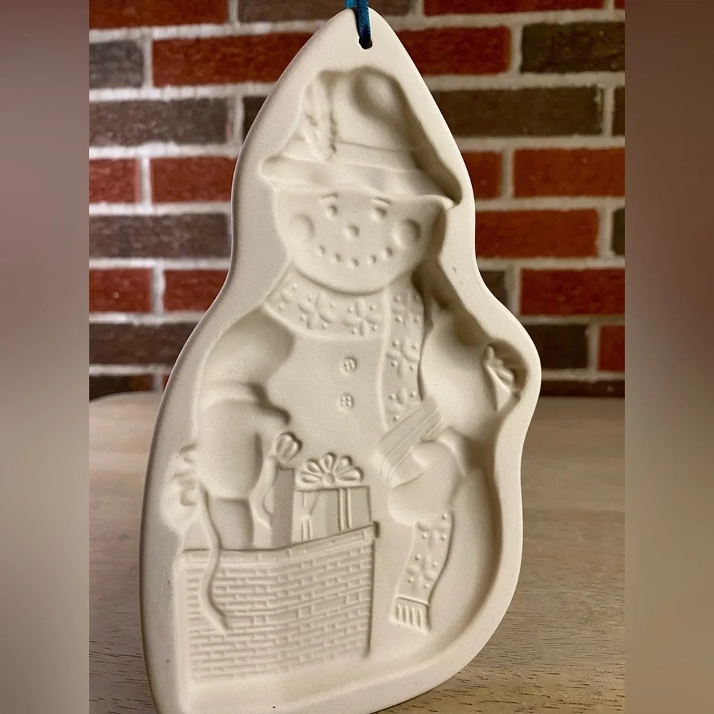 Longaberger‎ 1997 Pottery Snow Friends Cookie Mold Snowmen
